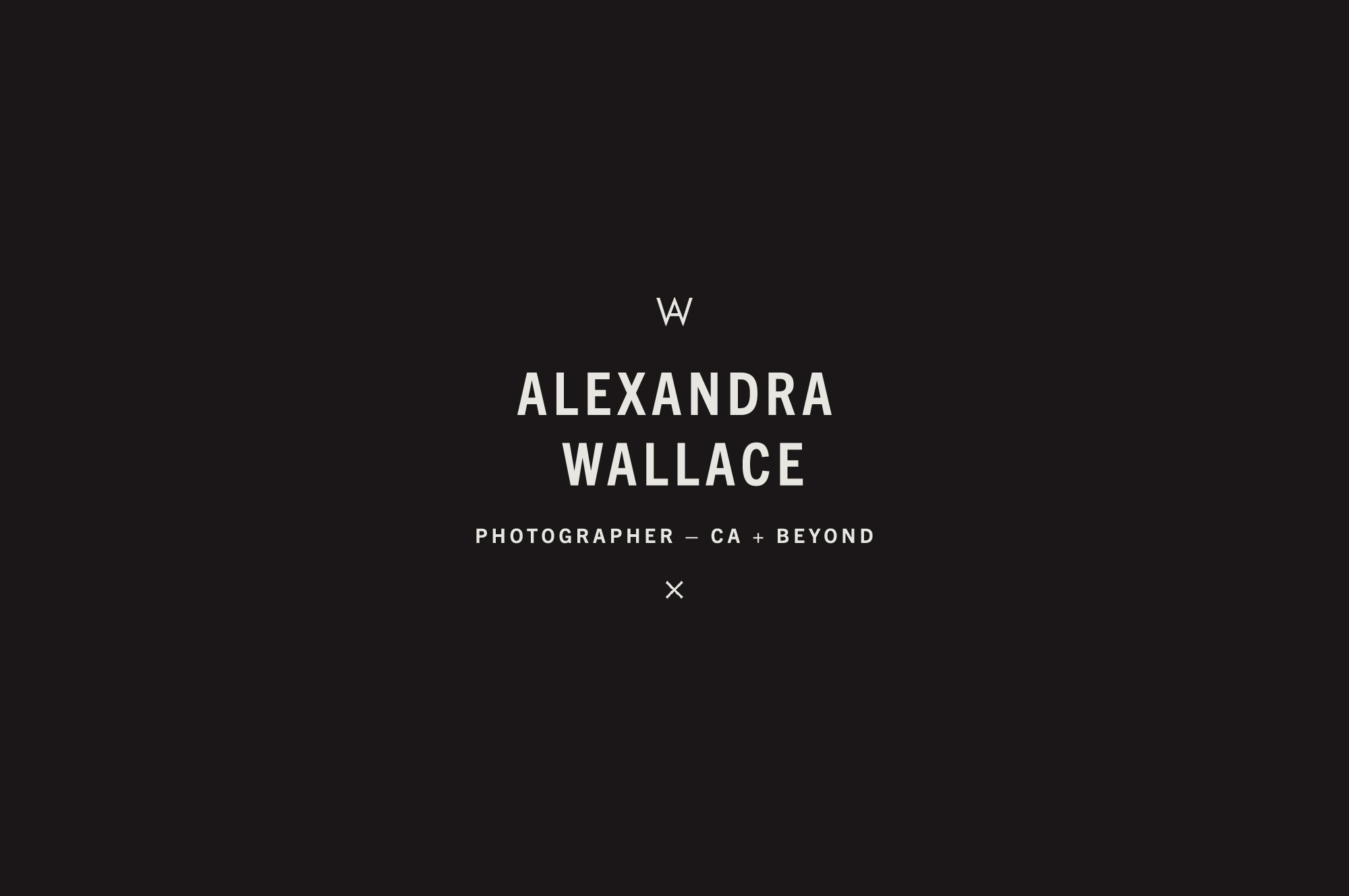 Brand Design for Editorial Style Fashion and Wedding Photographer Alexandra Wallace